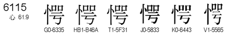 U+6115